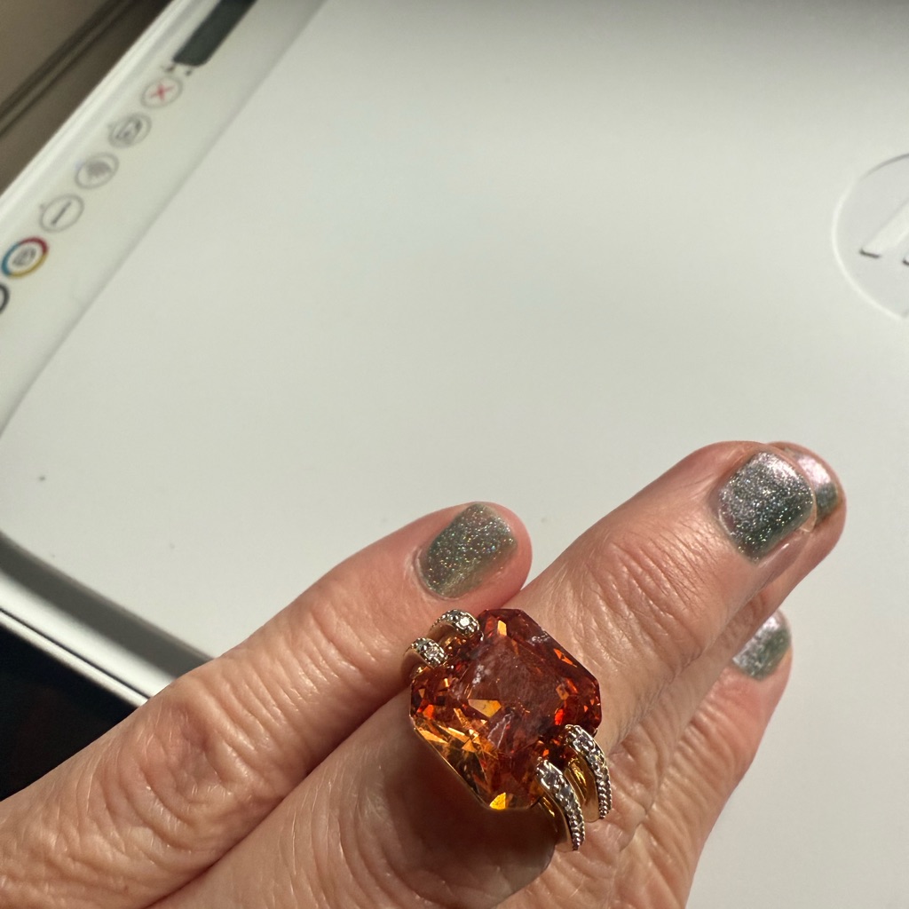 Elegant Smoky Topaz Gemstone Ring